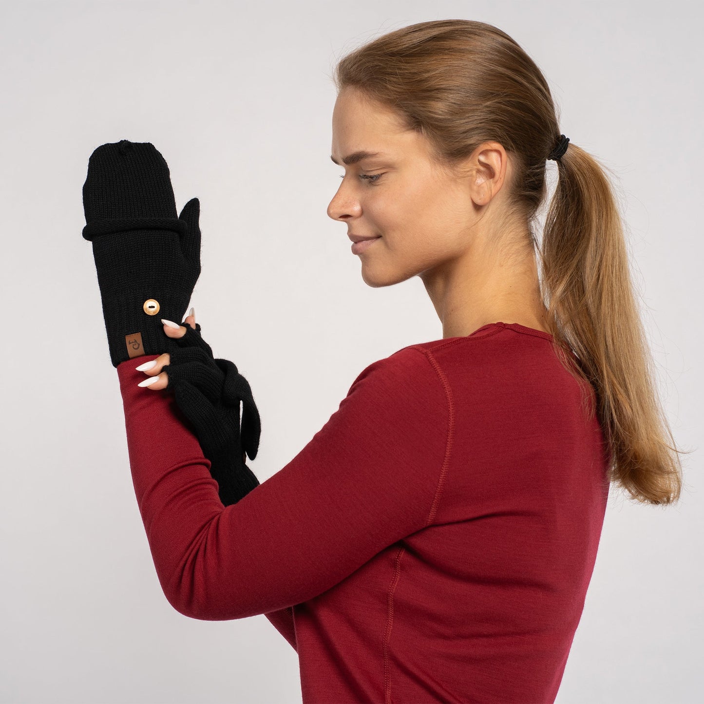 Women's Knit Merino Convertible Mittens