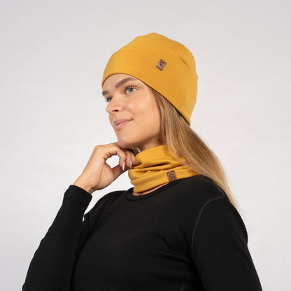 Women's Merino Beanie & Gaiter 2-Piece Yellow