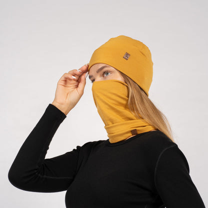 Women's Merino Beanie & Gaiter 2-Piece Yellow