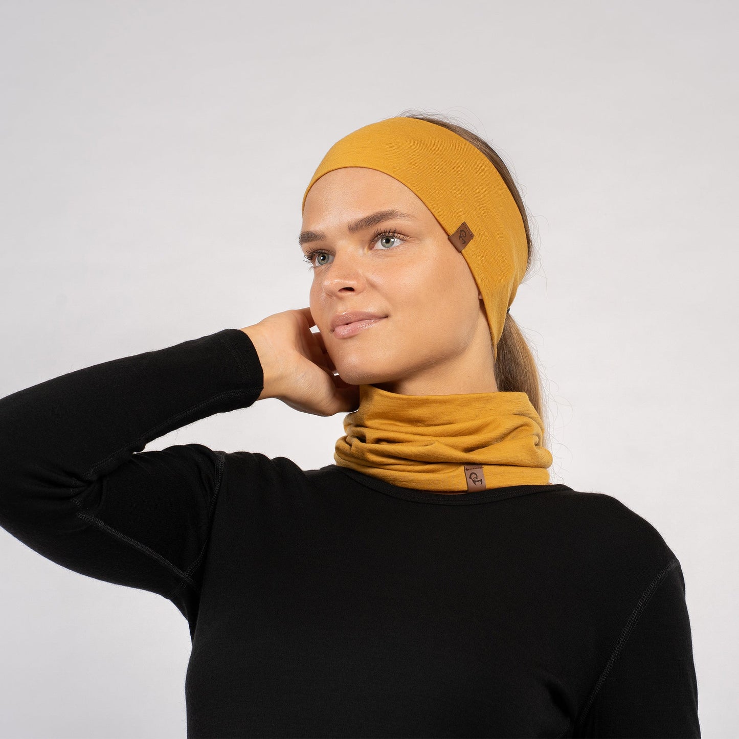 Women's Headband & Gaiter 2-Piece Yellow