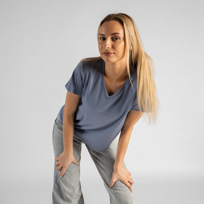Women's Merino Regular Fit V-Neck Tee