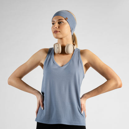Women's Lightweight Merino Headband Dusty Blue