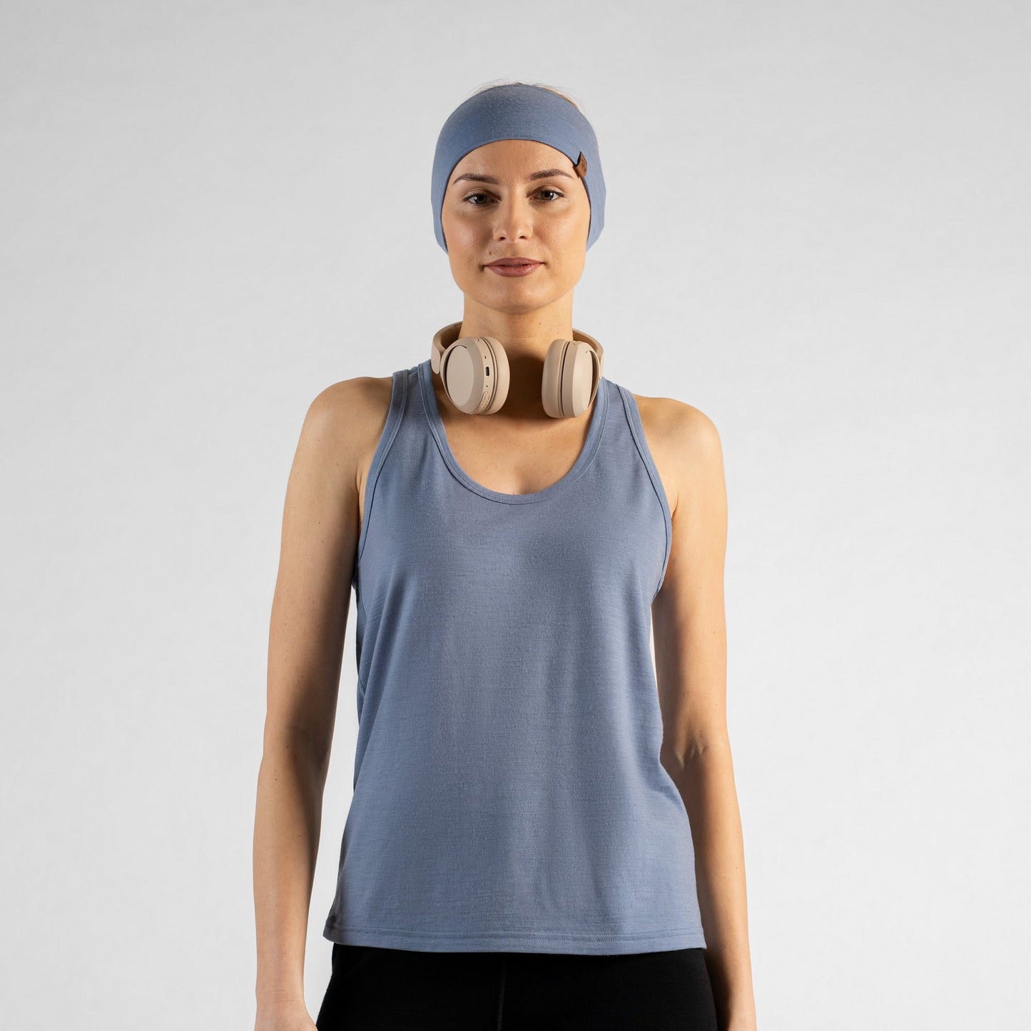 Women's Lightweight Merino Headband Dusty Blue