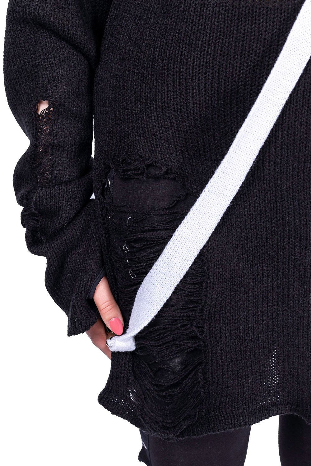 Atelia Jumper Sweater [BLACK/WHITE]