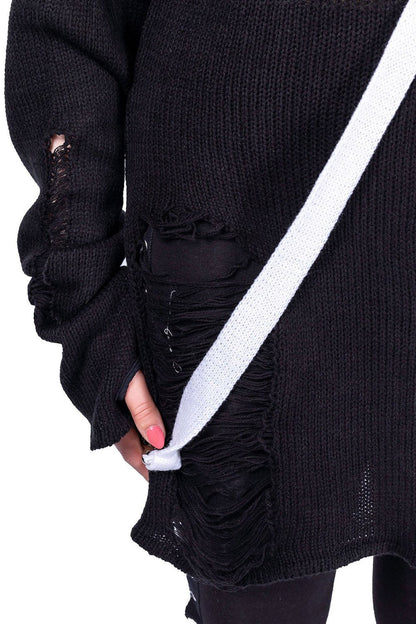 Atelia Jumper Sweater [BLACK/WHITE]