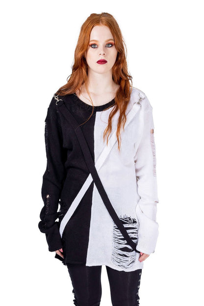 Atelia Jumper Sweater [BLACK/WHITE]