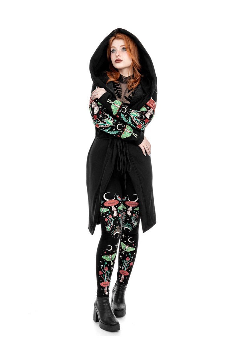 Autumnal Equinox Hoodie With Embroidery Luna Moths