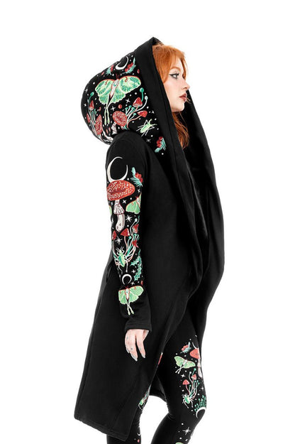Autumnal Equinox Hoodie With Embroidery Luna Moths