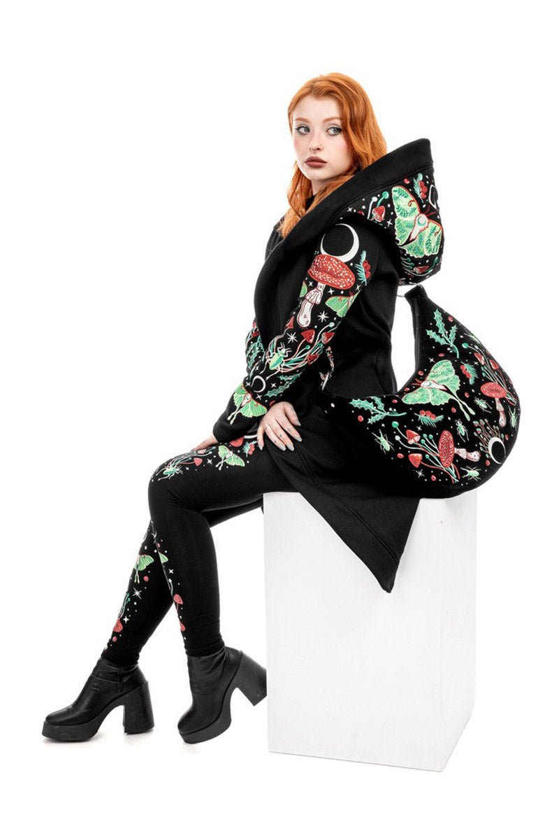 Autumnal Equinox Hoodie With Embroidery Luna Moths