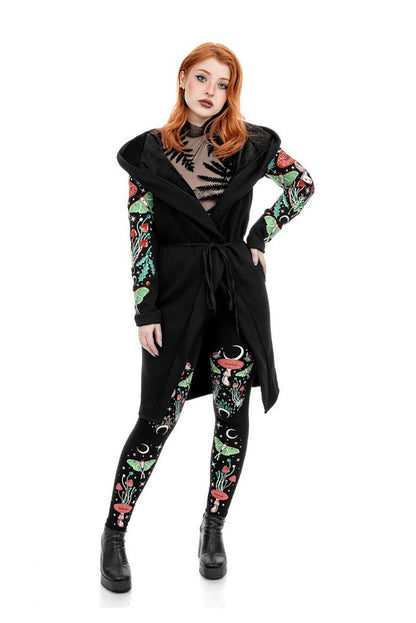 Autumnal Equinox Hoodie With Embroidery Luna Moths