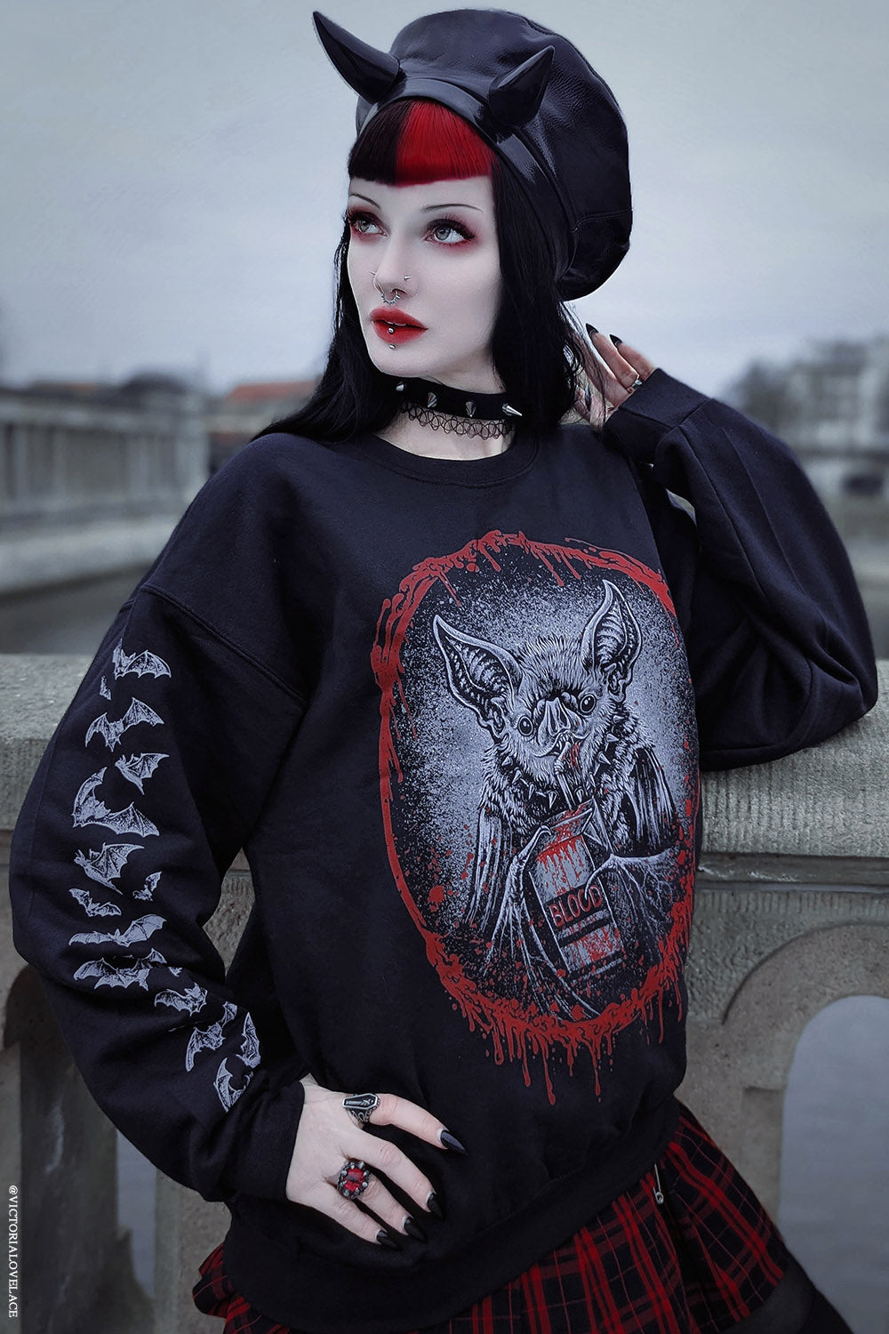 Bat Blood Snack Time Sweatshirt