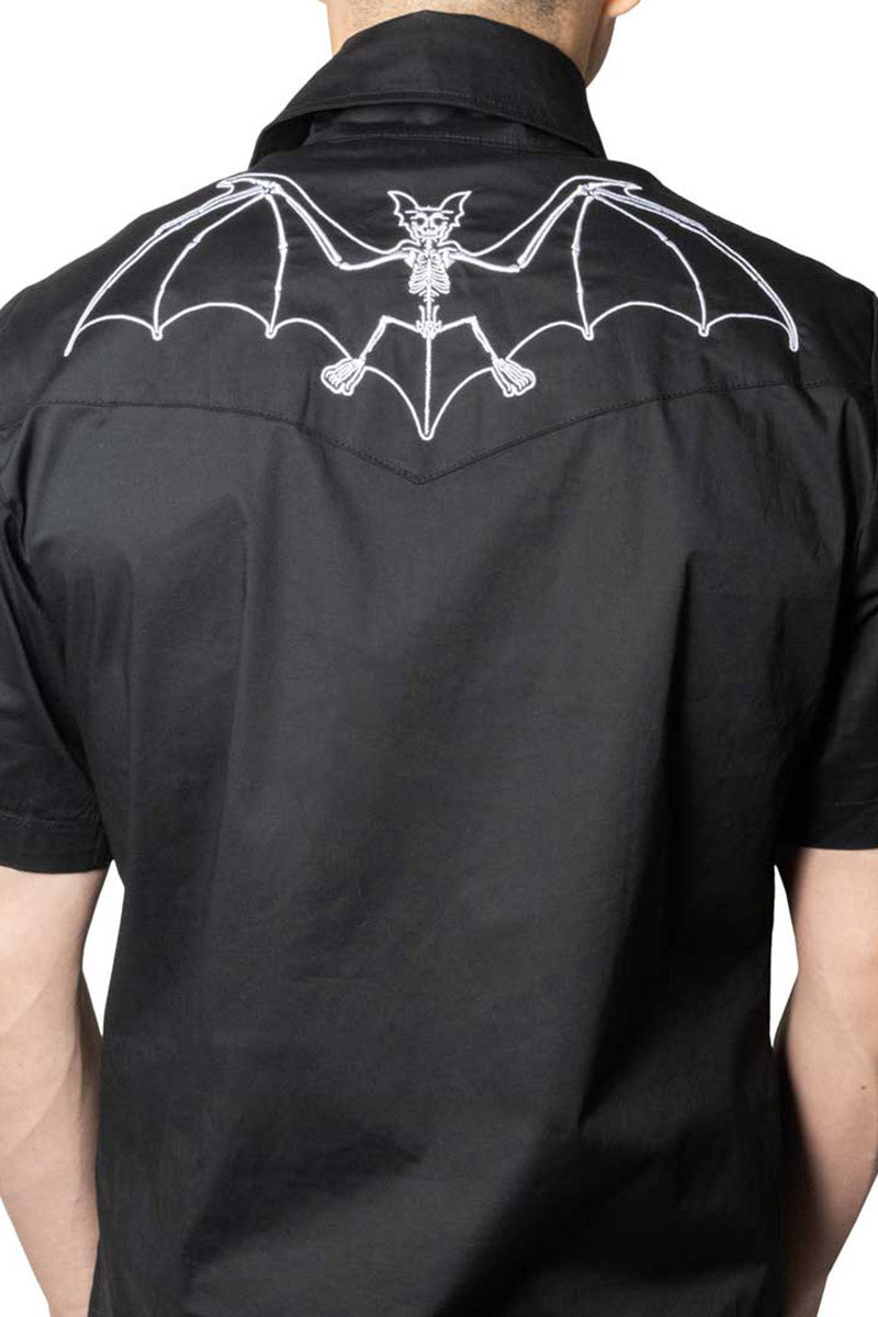 Bat Bone White Western Shirt