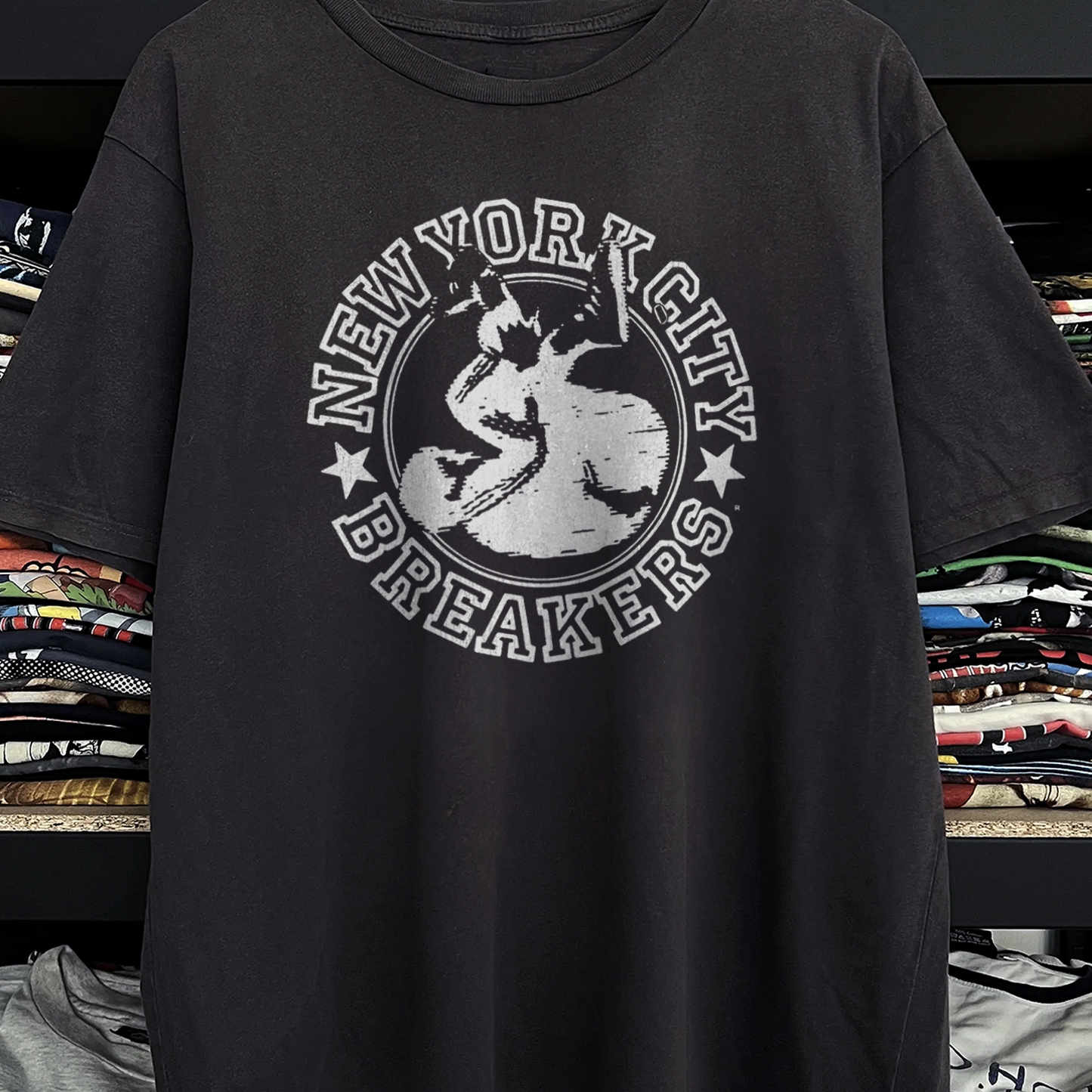 Rare NY Breakers Washed Black Tee