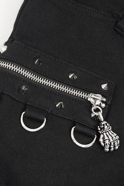 Black Death Distressed Pants