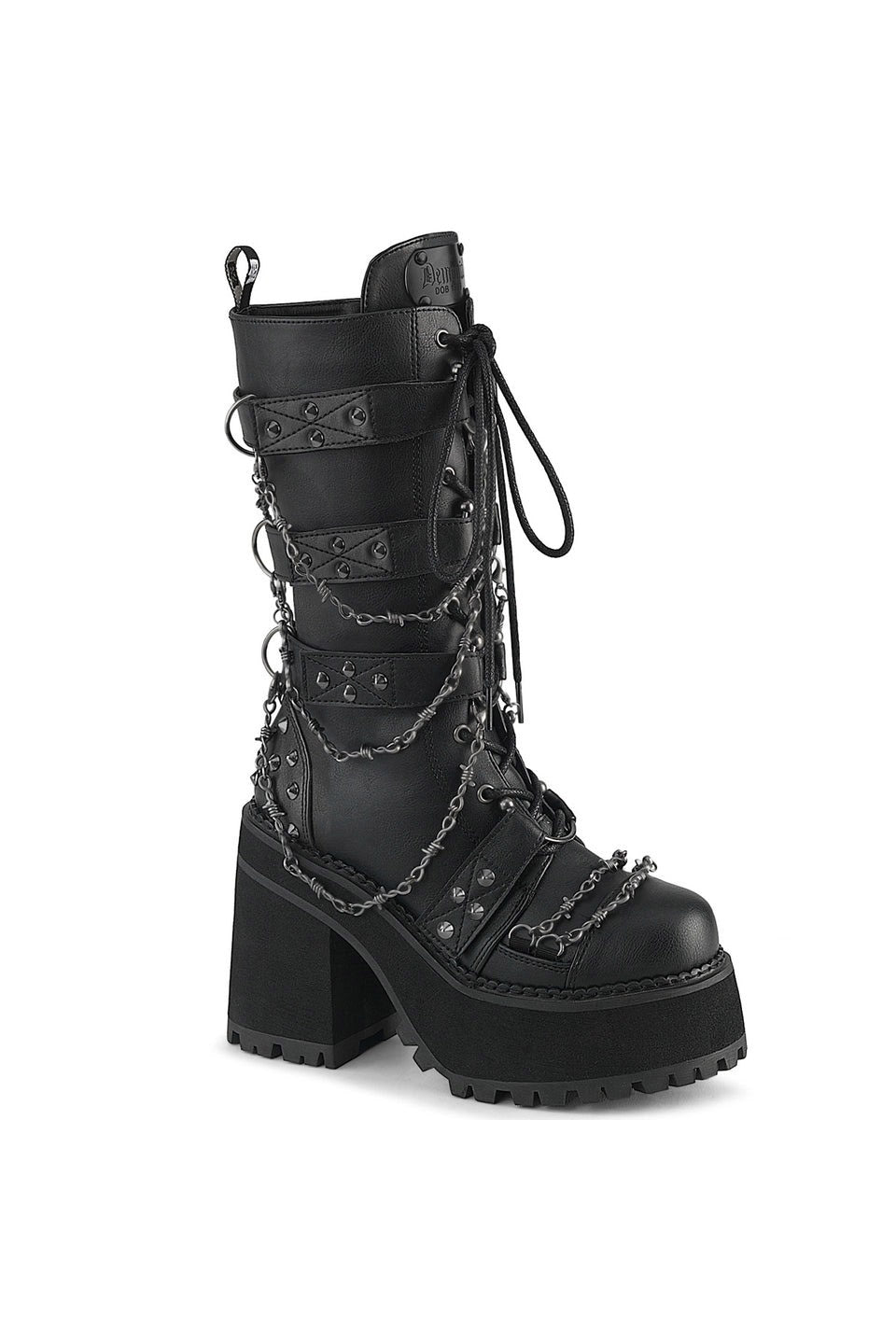 Black Sacraments Studded Punk Boots [ASSAULT-117]