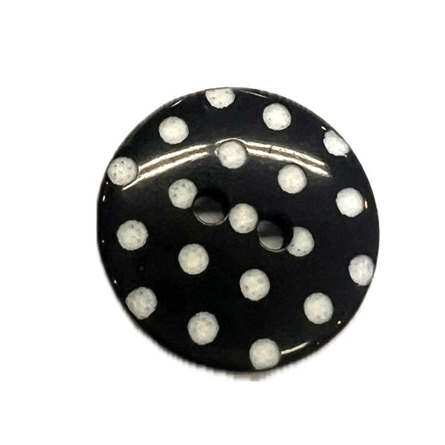 Black w/ White Polkadots-18mm