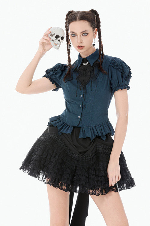 Blue Twilight Puff Sleeve Top