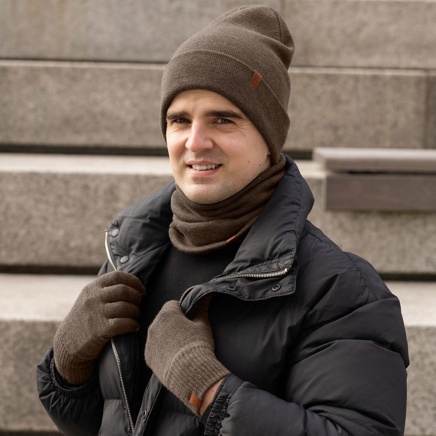 Men's Knit Gloves Merino