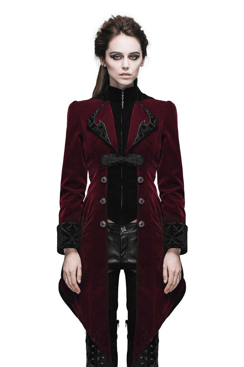 Crimson Blood Victorian Goth Coat