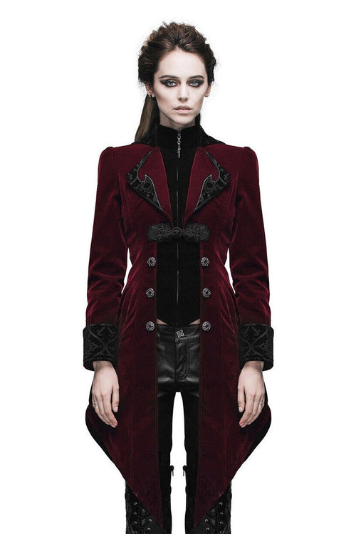Crimson Blood Victorian Goth Coat
