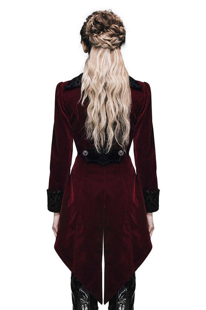 Crimson Blood Victorian Goth Coat