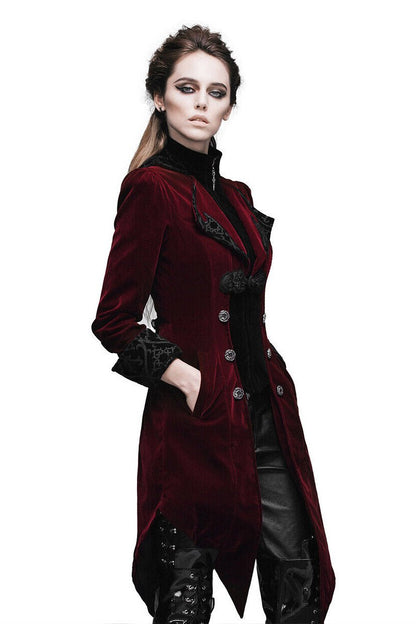 Crimson Blood Victorian Goth Coat
