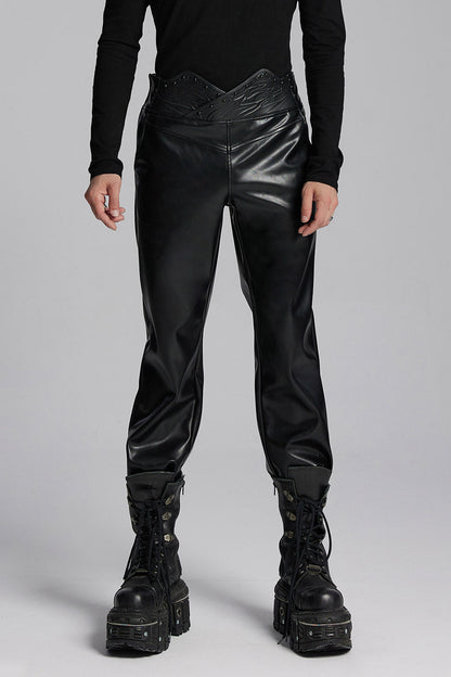 Badlands Studded Vegan Leather Moto Pants