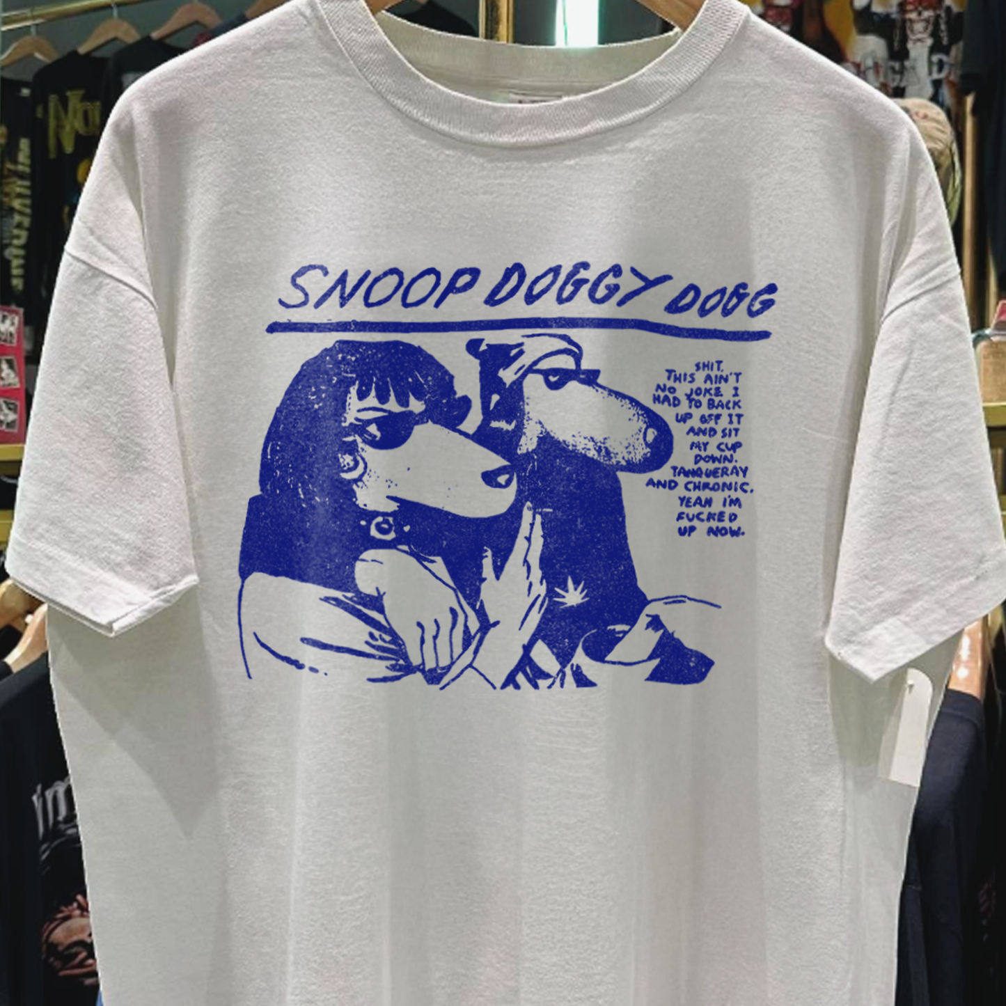 2000S Rare Snoop Doggy Dog Parody White Tee