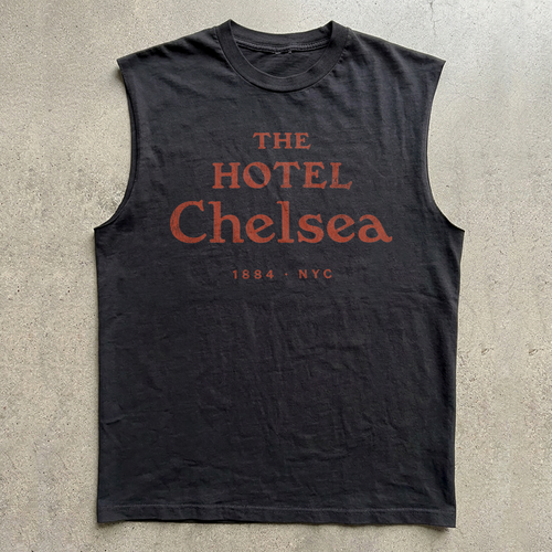 Rare The Hotel Chelsea Washed Black Cut Off Tee