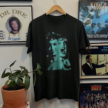 Twin Peaks Laura Palmer Vintage Washed Black Tee