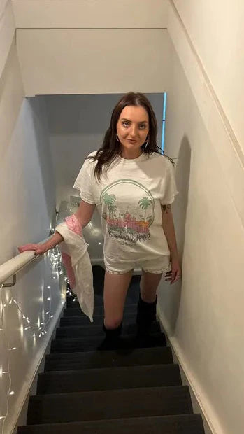 90s Beverly Hills Hotel & Bungalows Rare Washed White T-Shirt