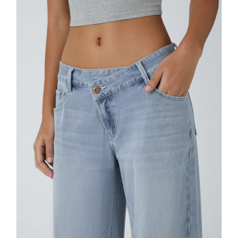 Women’s Comfort Stretch Baggy Jeans – Relaxed Fit for Everyday Wear