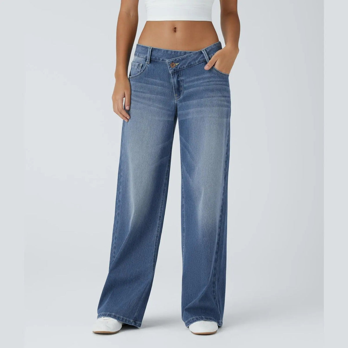 Women’s Comfort Stretch Baggy Jeans – Relaxed Fit for Everyday Wear
