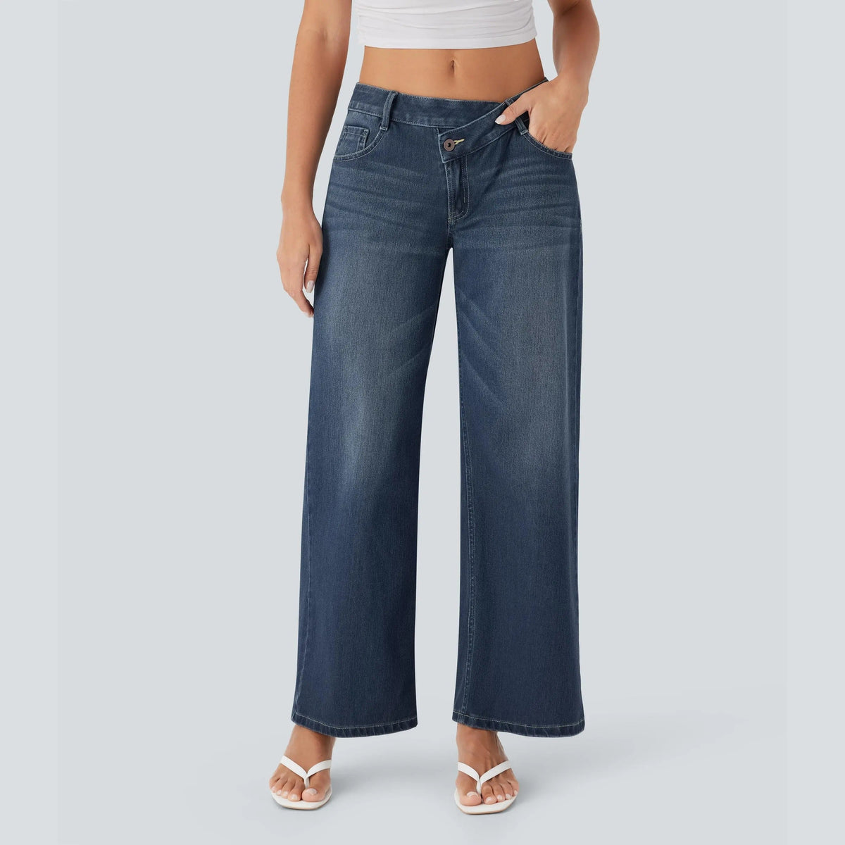 Women’s Comfort Stretch Baggy Jeans – Relaxed Fit for Everyday Wear