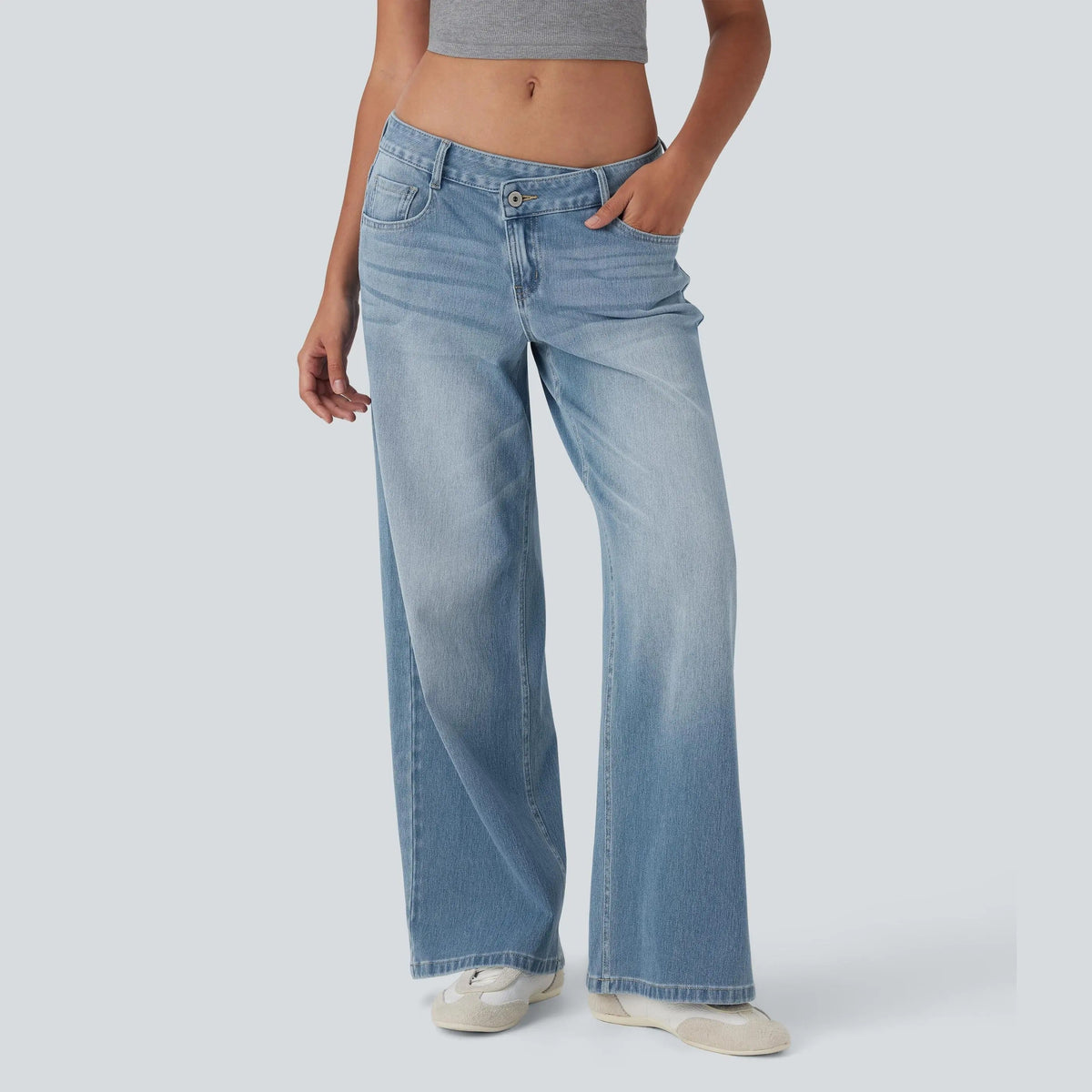Women’s Comfort Stretch Baggy Jeans – Relaxed Fit for Everyday Wear