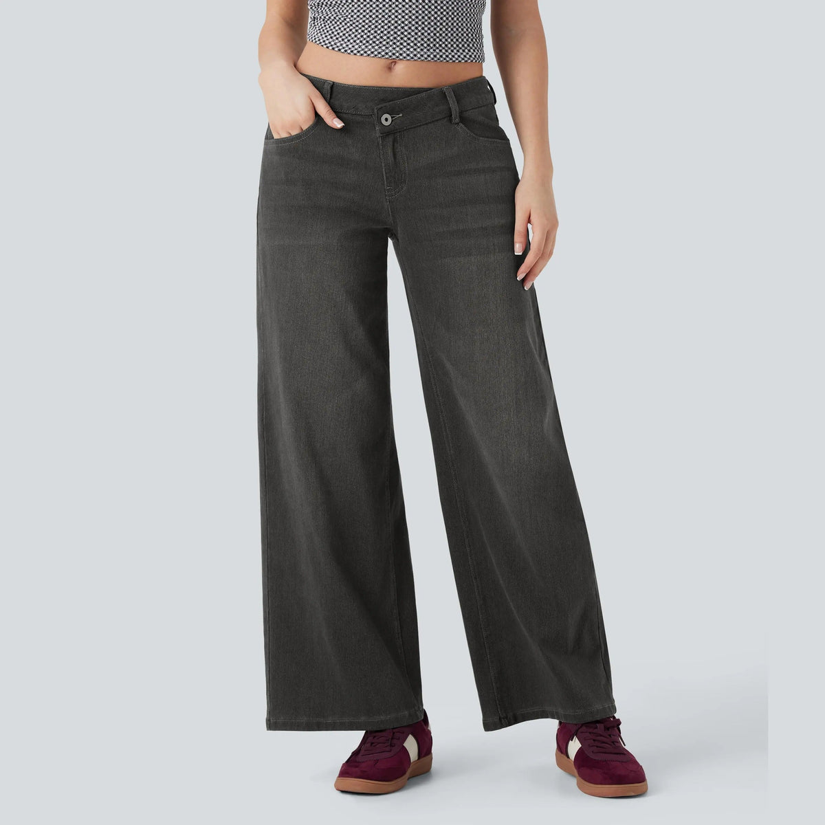 Women’s Comfort Stretch Baggy Jeans – Relaxed Fit for Everyday Wear
