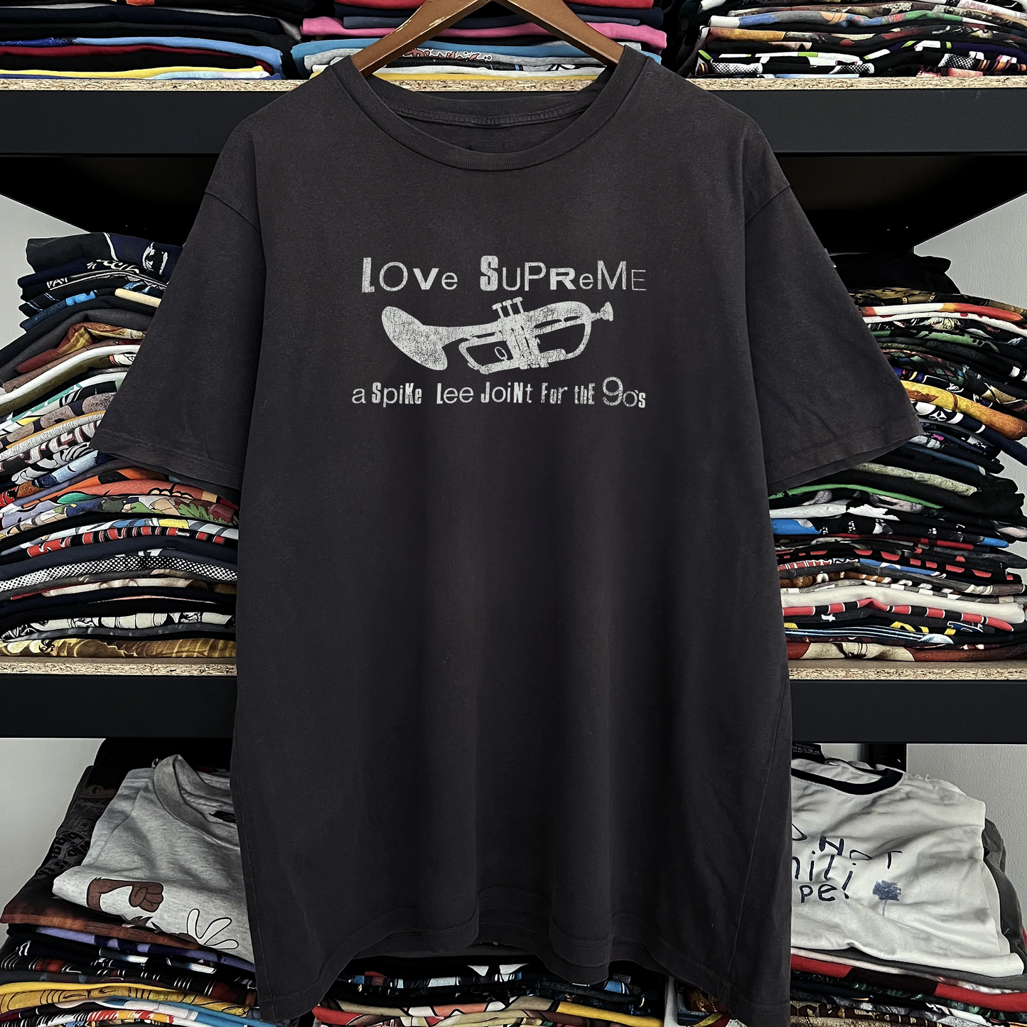 90s Spike Lee Love Supreme Washed Black Tee