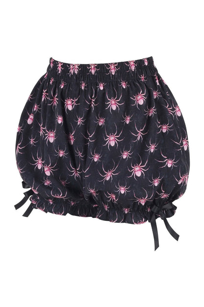 Black/Pink Spider Crepe Bloomers