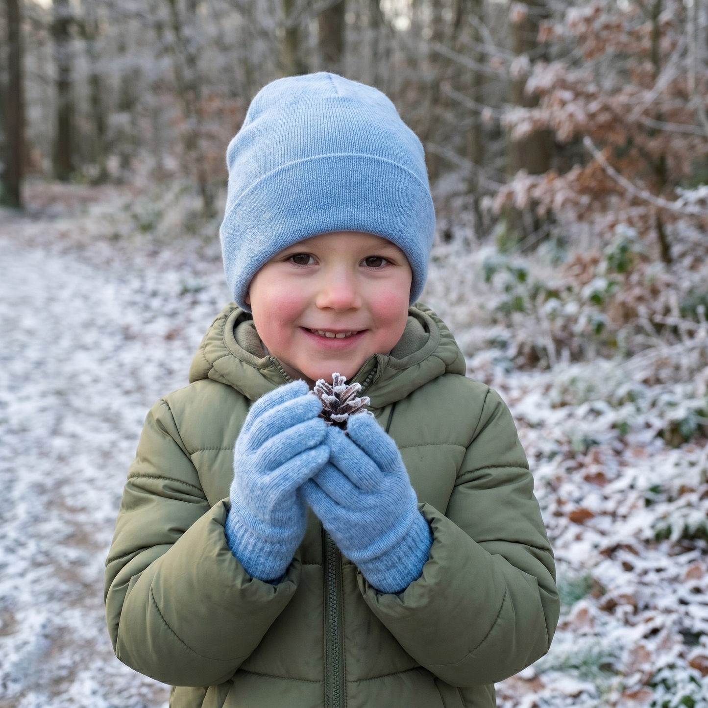 Kids' Knit Beanie & Gloves 2-Piece