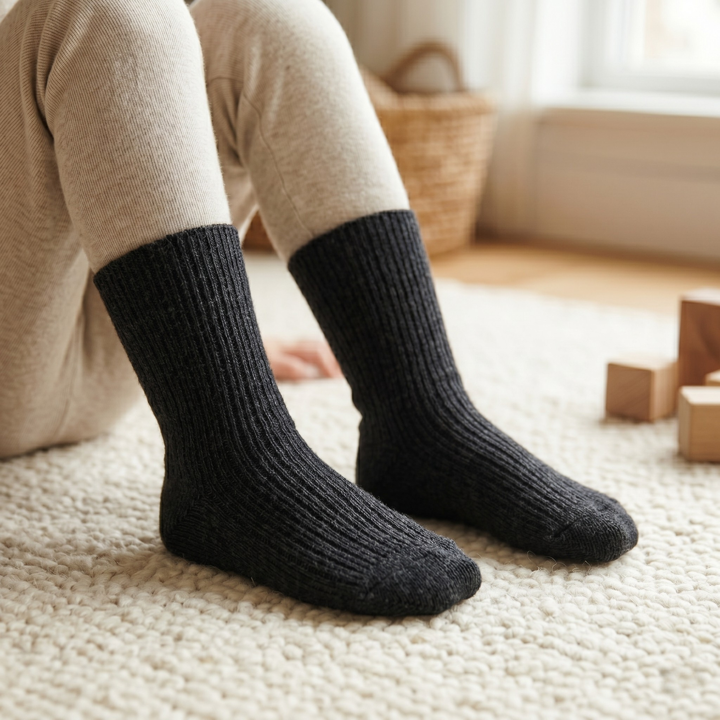 Kids' Merino Thick Rib Socks