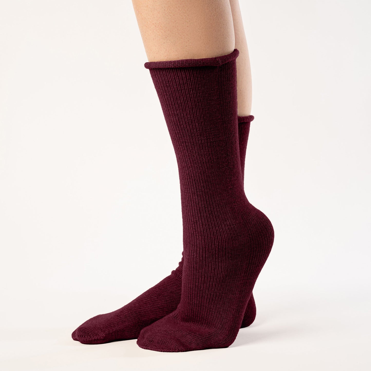 Women's Knit Socks Merino Royal Cherry