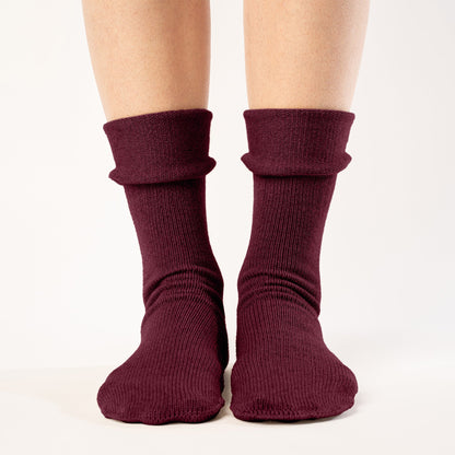 Women's Knit Socks Merino Royal Cherry