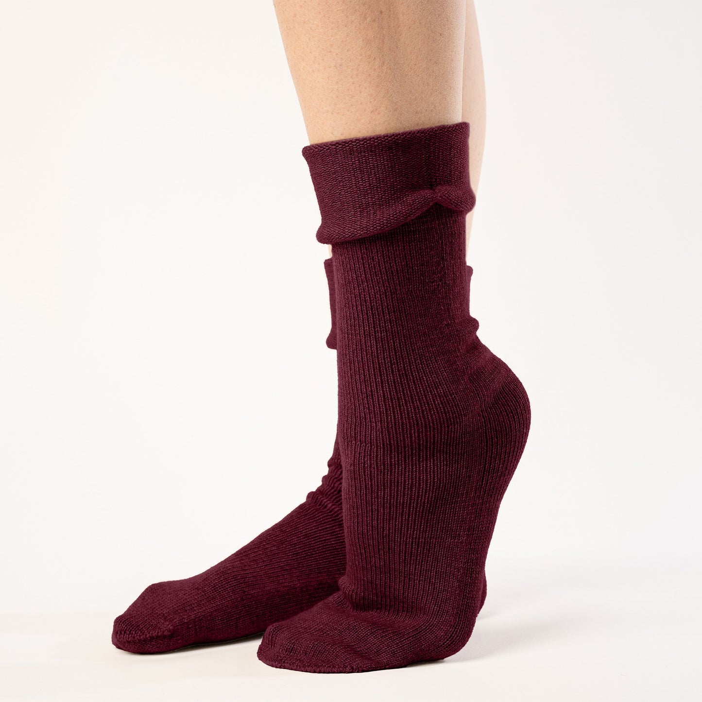 Women's Knit Socks Merino Royal Cherry