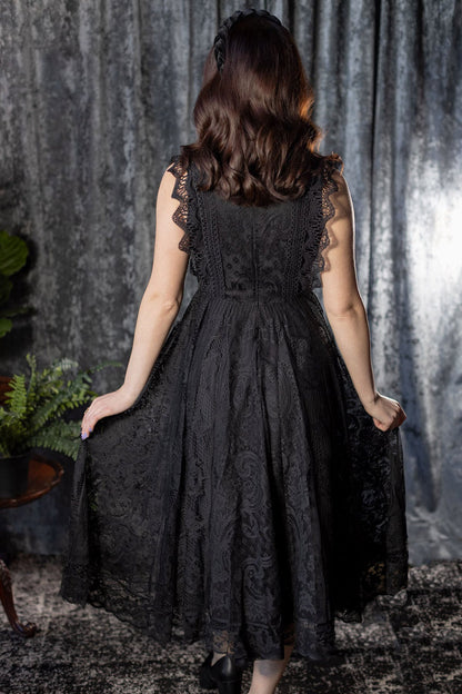 Arabella - Gothic Lace Fit and Flare Dress