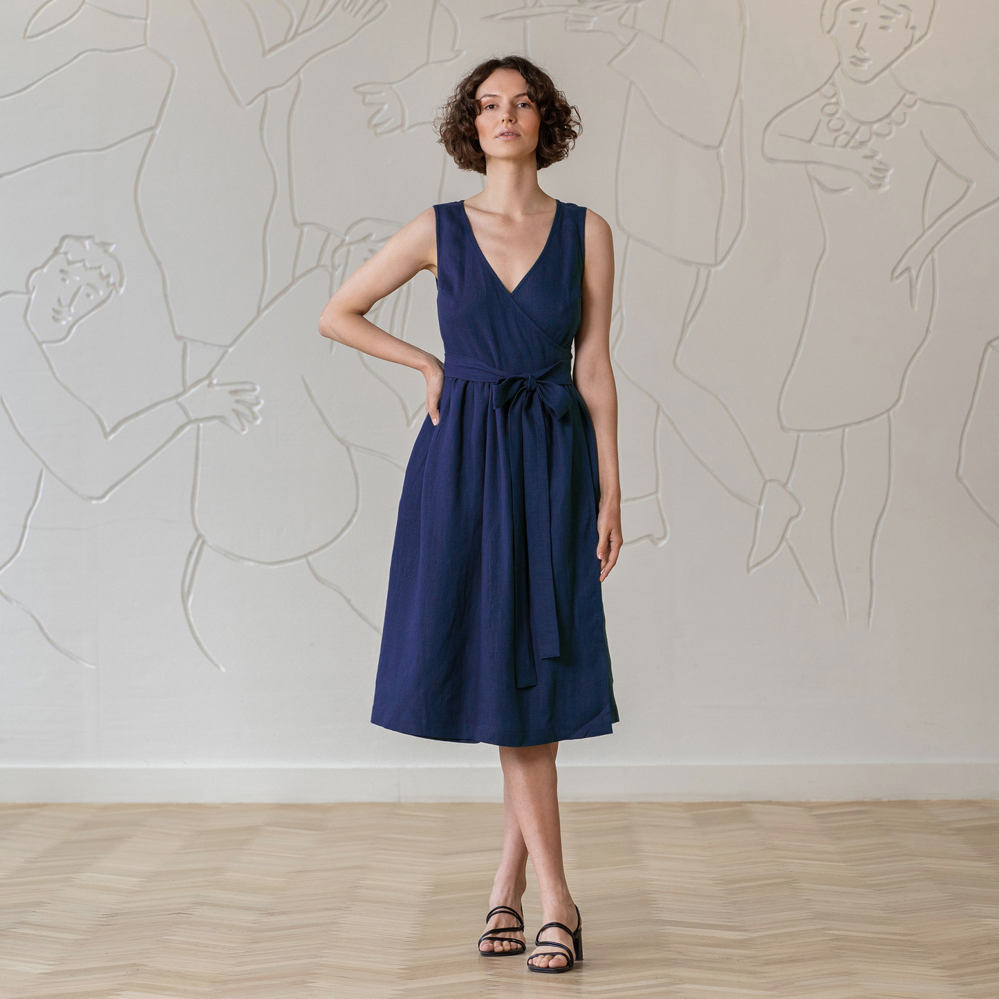 Linen Wrap Dress Macie