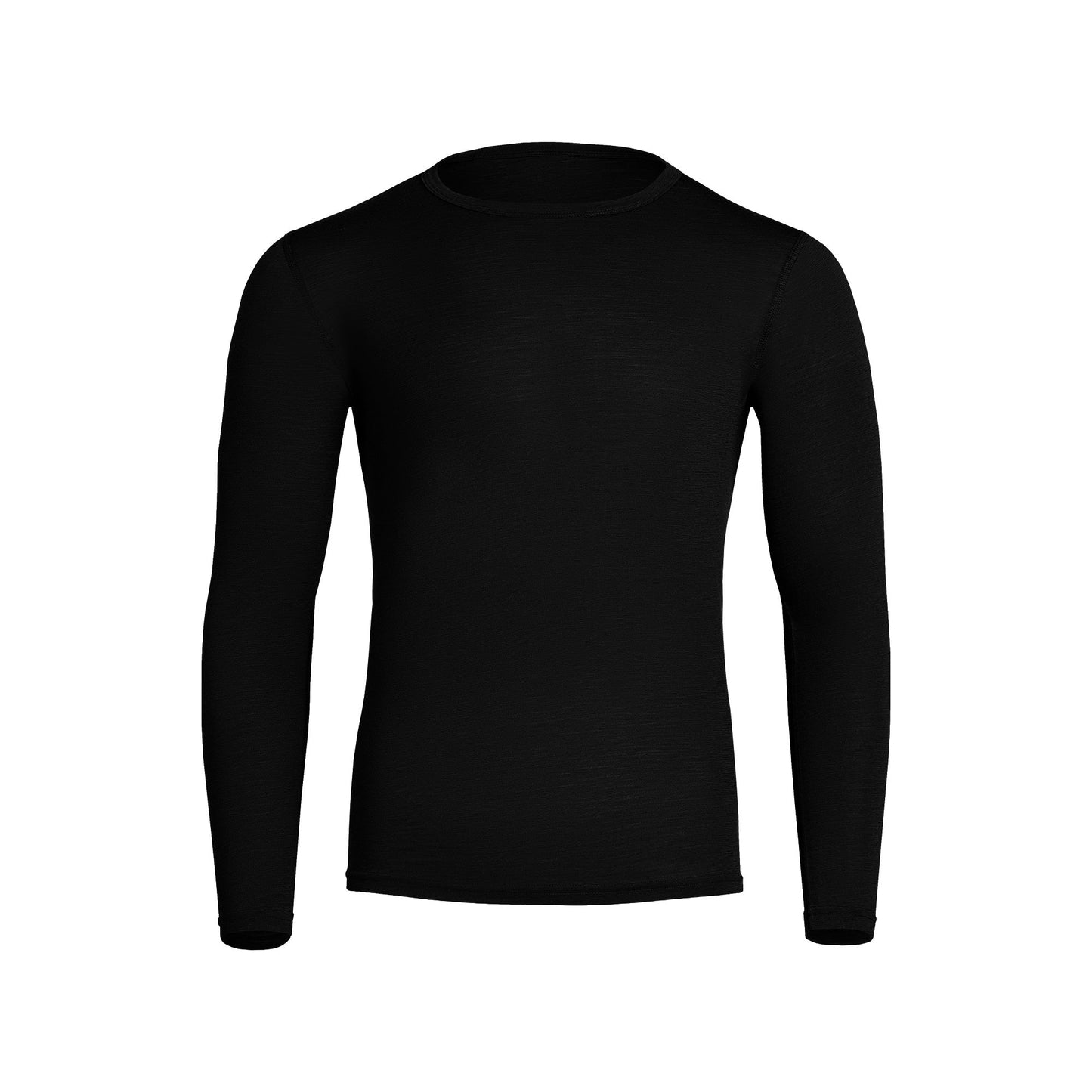 Men's Light Long Sleeve Crew UPF 35+ Black
