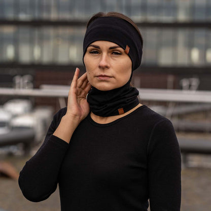 Women's Headband & Gaiter 2-Piece Black