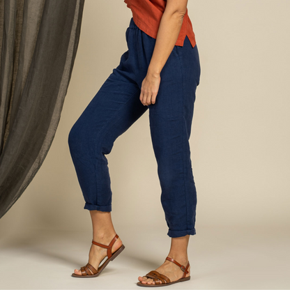 Linen Pants Dakota Storm Blue