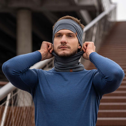 Men's Wide Headband Perfect Gray