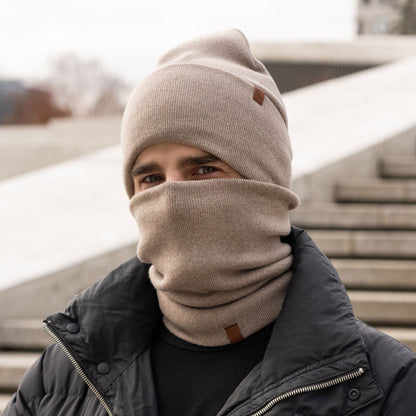 Men's Knit Beanie & Gaiter 2-Piece